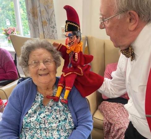 resident with entertainer