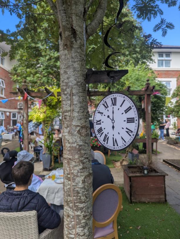 clock at bbq